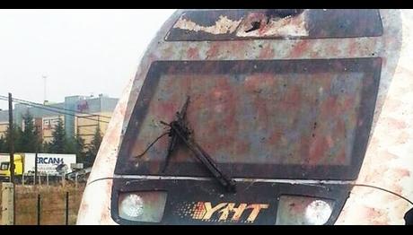 YHT kuş sürüsüne daldı