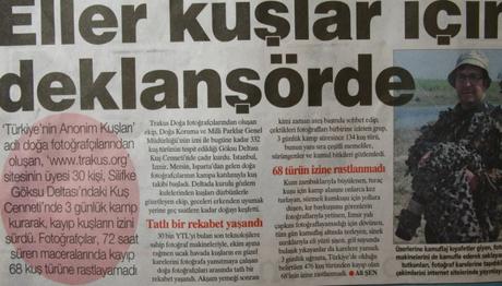 Eller kuşlar için deklanşörde...