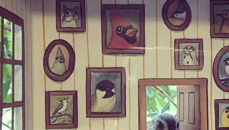 Ziyarete gelen kuşlar için minik evler 