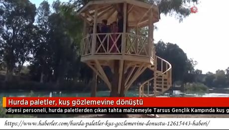 Hurda Paletler Kuş Gözlemevine Dönüştü